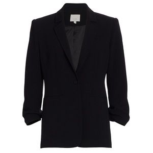 Cinq à Sept Khloe Crepe Ruched Blazer